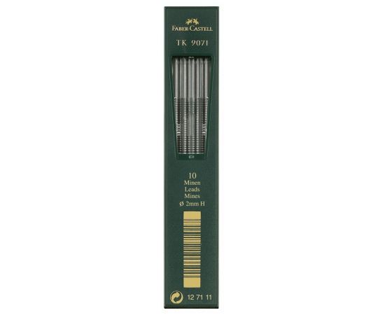 Грифели для цанговых карандашей Faber-Castell "TK 9071", 10шт., 2,0мм, H 127111