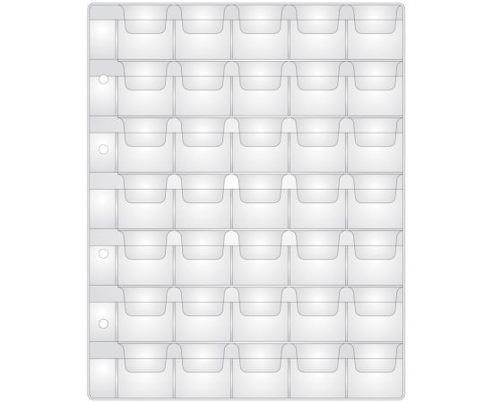 Лист для альбома OfficeSpace "Optima" на 35 монет 35*35, 120мкм 215473