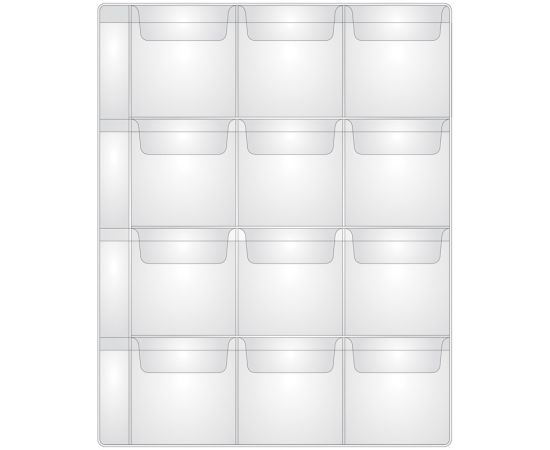 Лист для альбома OfficeSpace "Optima" на 12 монет 60*60, 120мкм 220192