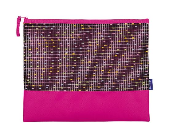 Папка для тетрадей 1 отделение, А4, Berlingo "Fashion", ткань, на молнии 256514