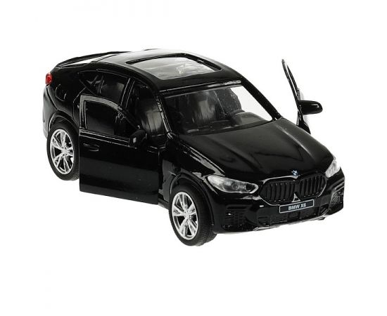 Машина металл BMW X6 длина 12 см, двери, багаж, инер, черный 342357 342357