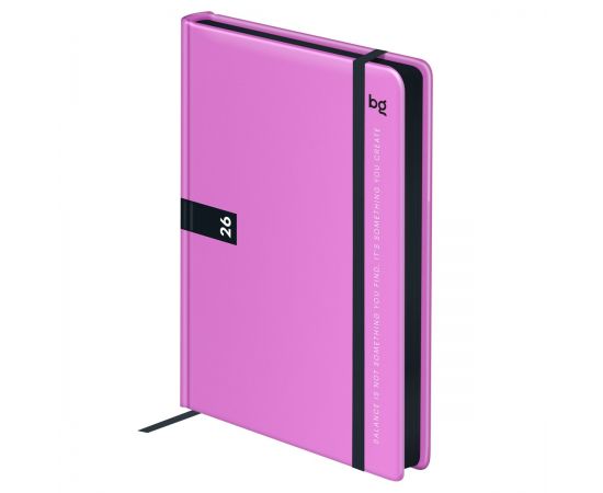 Ежедневник датированный 2026, А6, 7БЦ BG"Monochrome. Mulberry", розовый, soft touch DdА6_09624