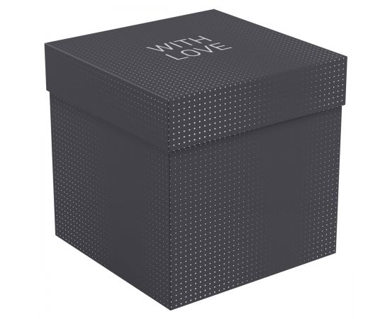 Коробка складная подарочная MESHU "Black", (28*28*28см), выборочный лак MS_66472