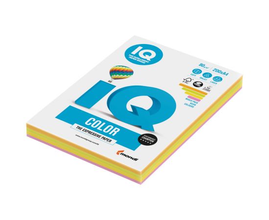 Бумага IQ "Color Neon Mixed Packs" А4, 80г/м2, 200л. (4 цвета) RB04