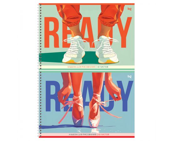 Альбом для рисования 40л., А4, на гребне BG "Ready" АР4гр40 08644