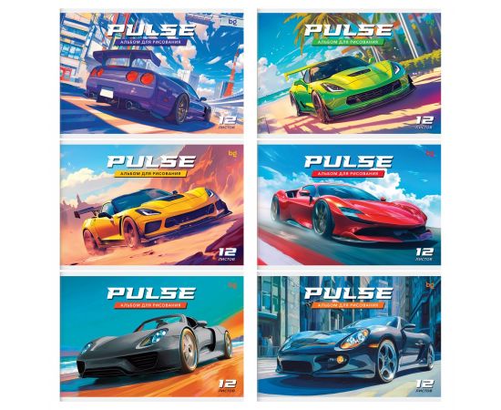 Альбом для рисования 12л., А5, на скрепке BG "Pulse" АР5ск12 06384