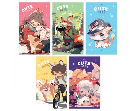 Блокнот А7 48л. на склейке BG "Cute anime" Б7ск48 12764