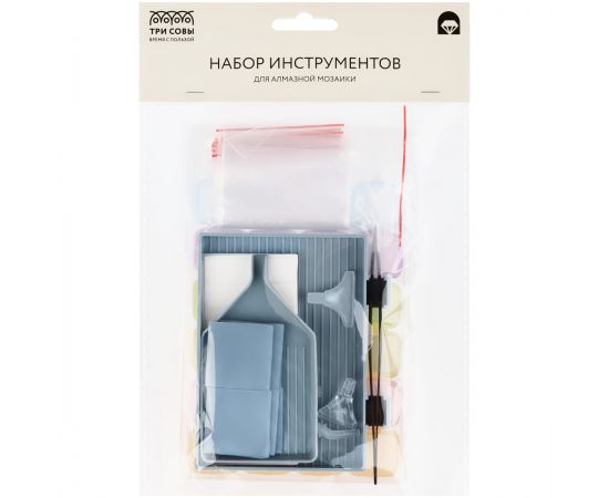 Инструменты для алмазной мозаики ТРИ СОВЫ "Большой", пакет с европодвесом Иам_53380