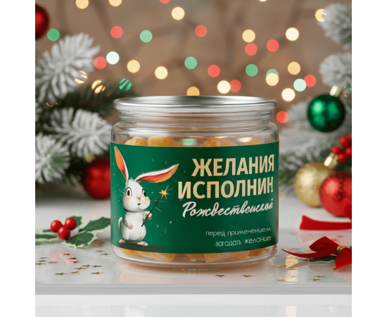 Мармеладное драже "Желания исполнин Рождественский", 70г., со вкусом банана МАРМНГ003