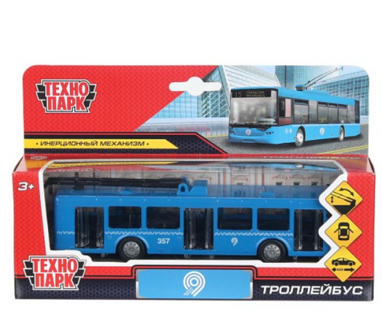 Машина металл МЕТРОПОЛИТЕН ТРОЛЛЕЙБУС 16,5 см, двери, инерц 401940 401940