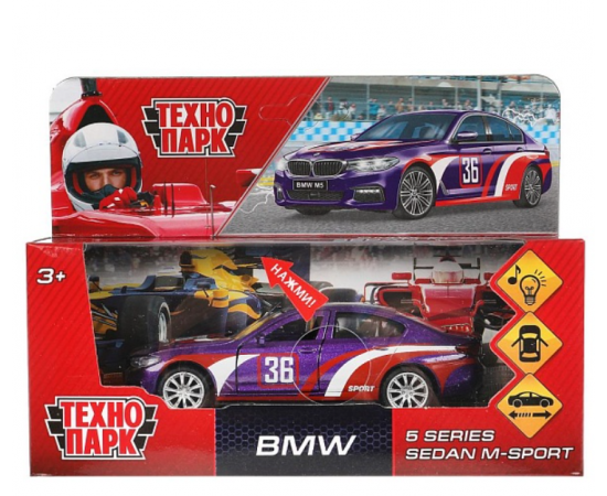 Машина металл свет-звук BMW 5-ER SEDAN M-SPORT 12 см, двери 321401 321401