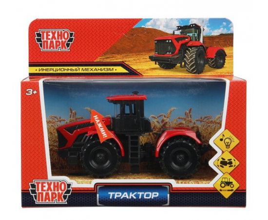 Модель металл свет-звук кировец к7, 13 см, инерция,  красный 392083 392083