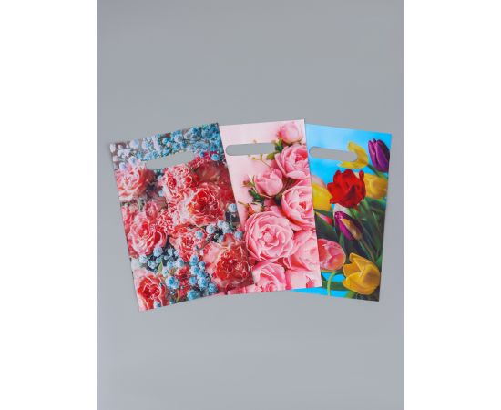 Ассорти подарочных пакетов полиэтиленовых с вырубной ручкой, 20×30 см, 30 мкм 10962371