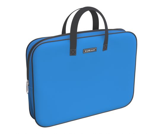 Папка текстильная на молнии ErichKrause с ручками Neon® Blue, A4+ 54671