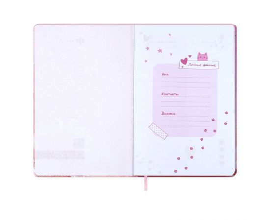 Дневничок для девочек, формат А6+, 96 л., твёрдый переплёт с поролоном, искусственная кожа "Наппа", аппликация из меха, печать полноцветная, брелок из искусственного меха в комплекте 72825
