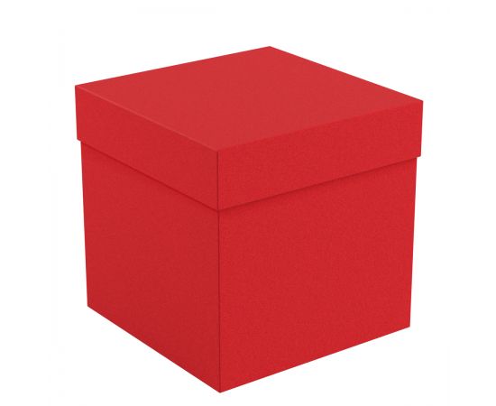Коробка складная подарочная MESHU "Red", (15*15*15см), блестки MS_62570