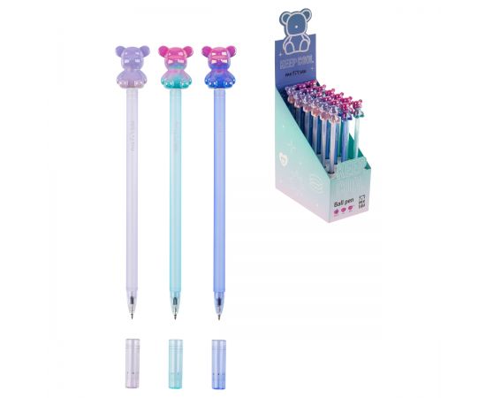 Ручка шариковая MESHU "Сool Bear" синяя, 0,7мм, корпус ассорти MS_65680