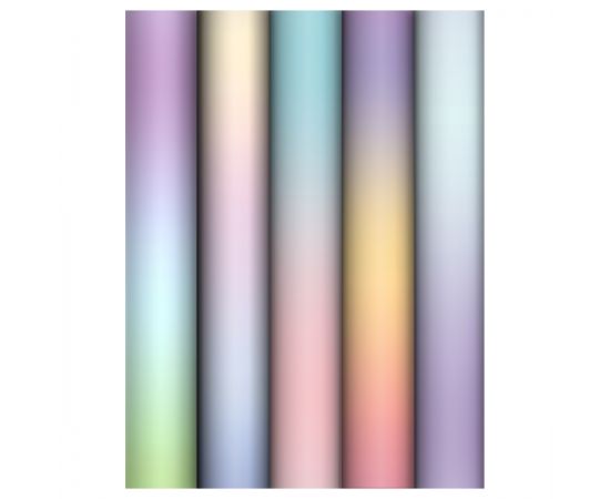 Упаковочная бумага глянц. 70*100см, MESHU "Light gradient", 80г/м2, ассорти 5 дизайнов MS_66823