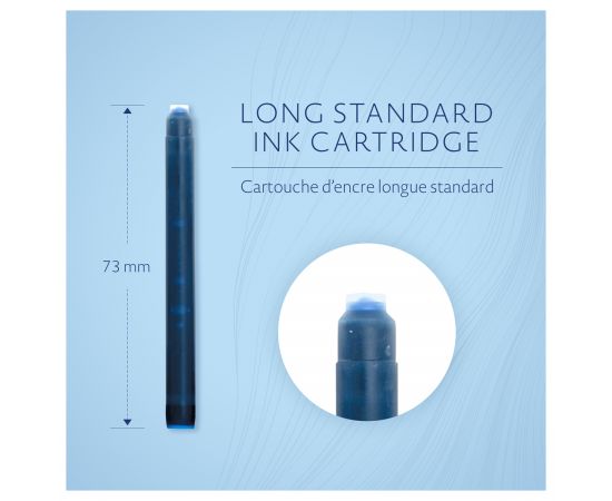 Картриджи чернильные Waterman Standart, синий, 8шт., картонная коробка S0110860
