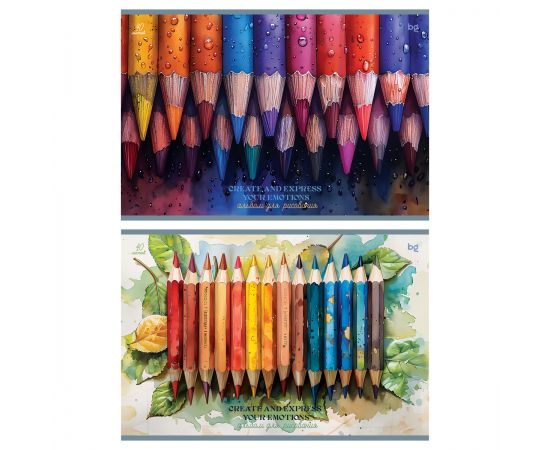Альбом для рисования 40л., А4, на склейке BG "Карандаши", 120г/м2 АР4скл40 62616