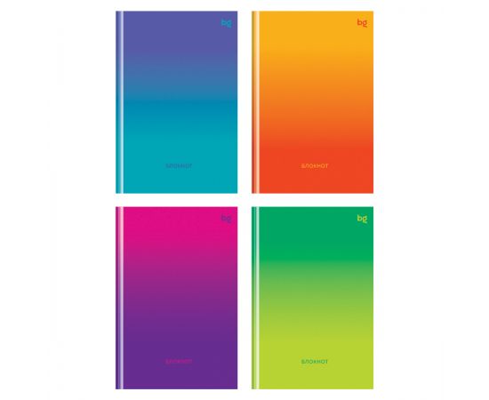 Бизнес-блокнот А6, 64л., евроформат, BG "Bright monocolor", глянцевая ламинация ББ6т64_лг 09875
