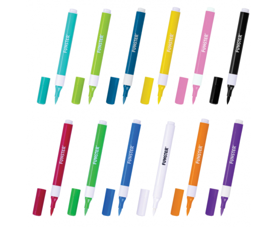 Аквагрим аквамаркеры для лица и тела 12 цветов, FUNSTER (ФАНСТЕР), пластиковый кейс, 152609 152609