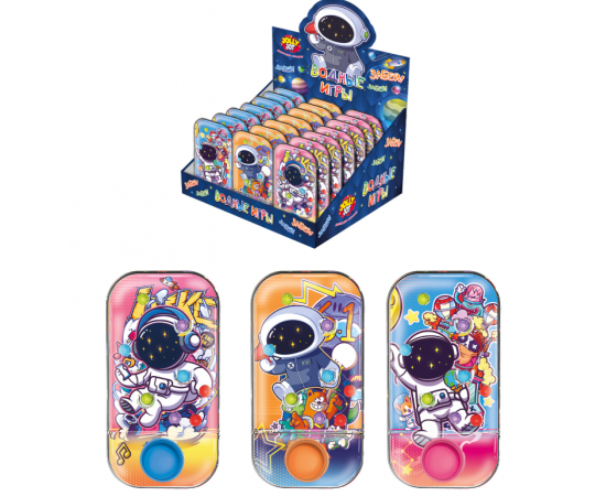 Водная игра КОСМОНАВТЫ, 11*6 см, мячики, ассорти, 3 вида, дисплей, JOLLY JOT (ДЖОЛЛИ ДЖОТ), 665996 665996
