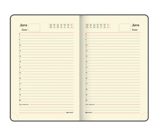 Ежедневник недатированный МАЛЫЙ 100х150мм А6 BRAUBERG Metropolis Ultra под кожу, 160л,розовый,113302 113302