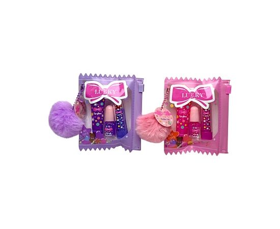 Lukky BonBon Gift набор косметики: блеск, помада, лак, косметичка, брелок Т26345 Т26345