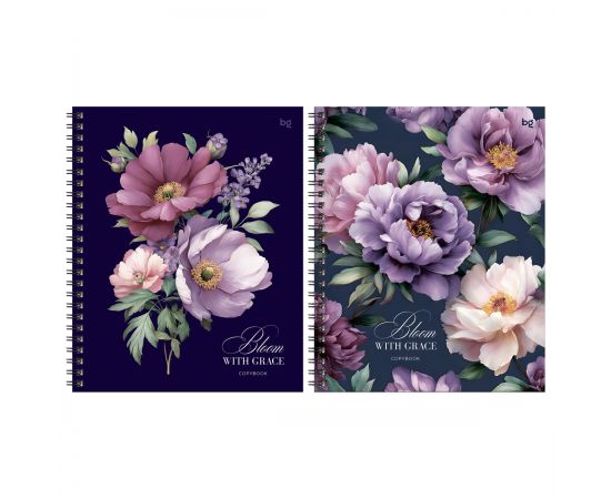Тетрадь 80л., А5, клетка на гребне BG "Грация цвета", soft-touch ламинация, твердая обложка ТТ5гр80_лс 67192