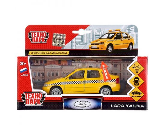 Машина металл LADA калина ТАКСИ 12 см, свет+звук, откр. дв., инерц 117160 117160