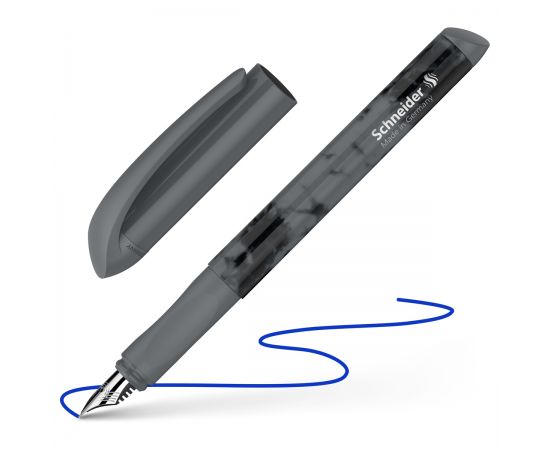 Ручка перьевая Schneider "Easy navy DARK" синяя, 1 картридж, грип, темно-синий корпус 162051