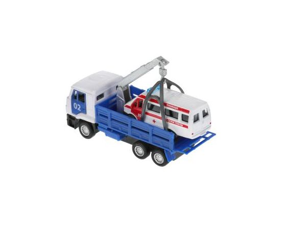 Машина металл KAMAZ ЭВАКУАТОР, 12 см, дв., подв.дет., инерц.+скорая 7,5 см  312441 312441