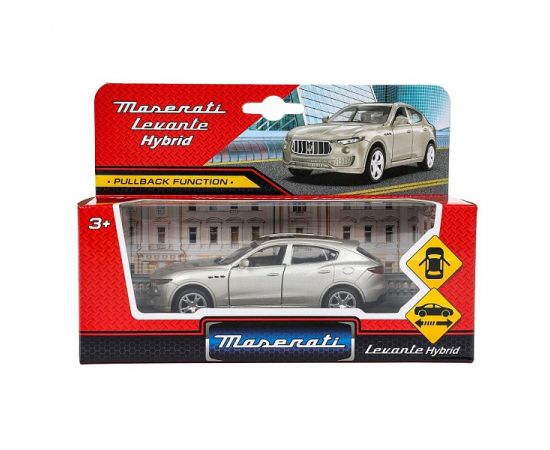 Машина металл maserati levante, 11,5 см,  двери, инерция, серебристый, 378390
