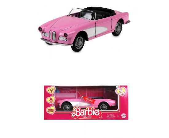 Модель металл кабриолет barbie свет-звук 12см, инерция, 384048
