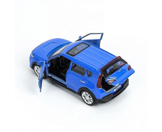 Машина металл KIA soul длина 12 см, двери, багаж., инерц, синий 391847 391847