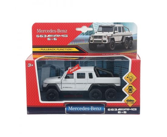 Модель металл свет-звук MERCEDES-BENZ g63 amg6х6 дв, инер., багаж. 14см 400925 400925