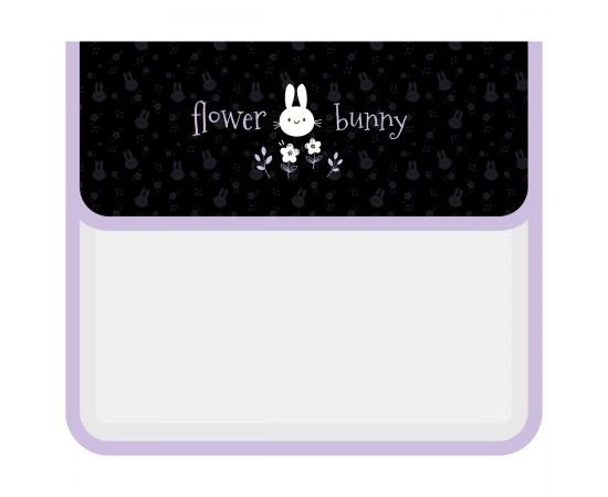 Папка для тетрадей 1 отделение, Först  "Bunny" (Зайчик), А5, пластик, на липучке ПМ-А5П03002