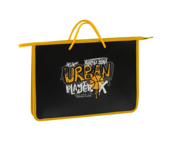 Папка с ручками А4 ArtSpace "Basketball", пластик, на молнии, 45мм ПТ-15О40007