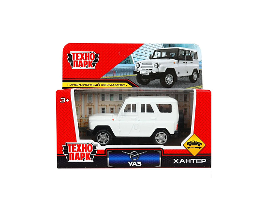 Машина металл UAZ ХАНТЕР длина 10,5 см, инерция, белый, кор 392081 392081