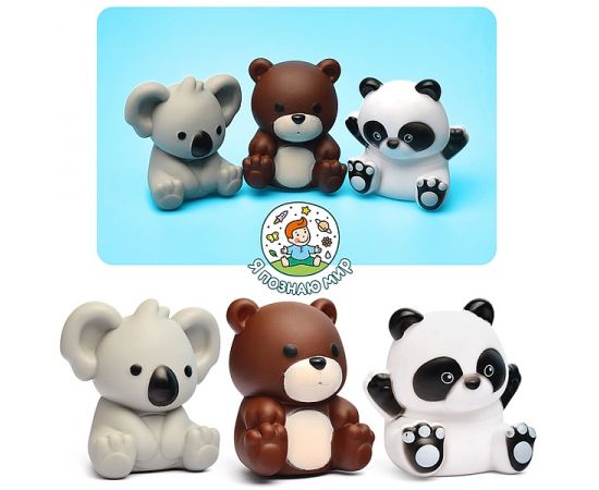 Набор игрушек для купания "Пандочка, мишка и коала" в пакете Y0126 Y0126