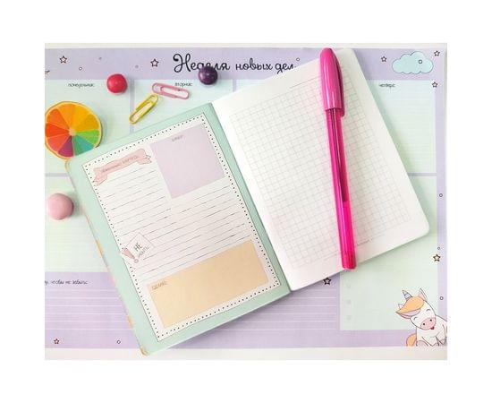 Блокнот А6, 32л, клетка, скрепка, мягк.перепл, 105х140мм Magic Фиолетовый N1437 974593