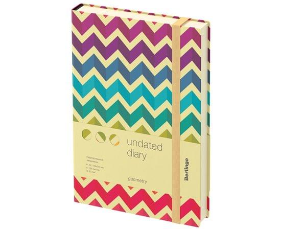 Ежедневник недатированный, А5, 136л., кожзам, Berlingo "Geometry", с рисунком UD0_92501