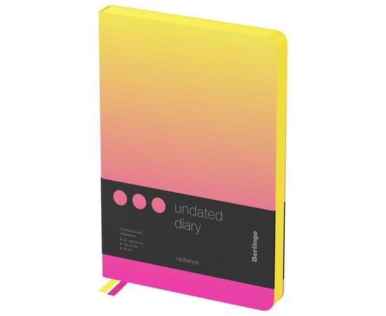 Ежедневник недатированный, А5, 136л., кожзам, Berlingo "Radiance", желтый/розовый градиент UD0_93501