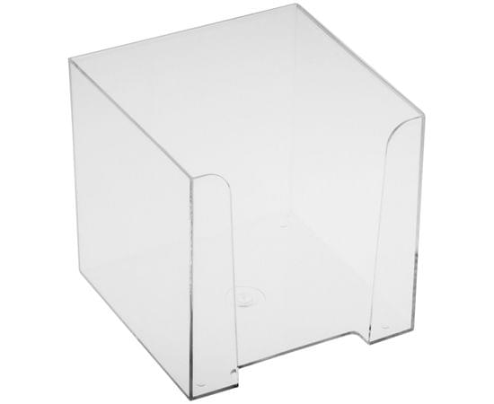 Подставка для бумажного блока СТАММ, 9*9*9, прозрачная ПЛ41