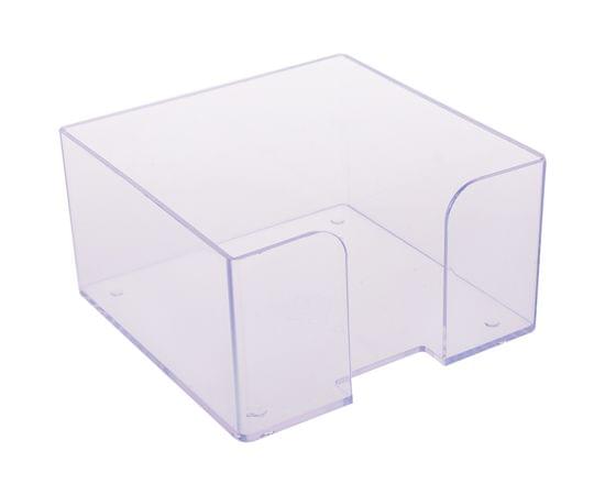 Подставка для бумажного блока СТАММ, 9*9*5см, пластиковая, прозрачная ПЛ61