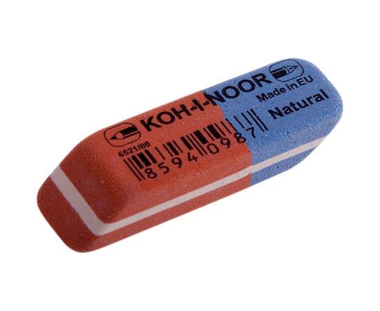 Ластик Koh-I-Noor "Blue Star" 80, скошенный, комбинированный, натуральный каучук, 41*14*8мм 6521080006KDRU