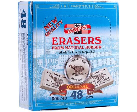 Ластик Koh-I-Noor "Elephant" 300/40, прямоугольный, натуральный каучук, 35,5*23*8мм, ч/б 0300040026KDRU