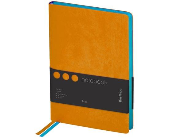 Записная книжка А5 80л., кожзам, Berlingo "Fuze", цветной срез, оранжевый NB0_87503