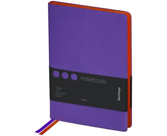 Записная книжка А5 80л., кожзам, Berlingo "Fuze", цветной срез, фиолетовый NB0_87505